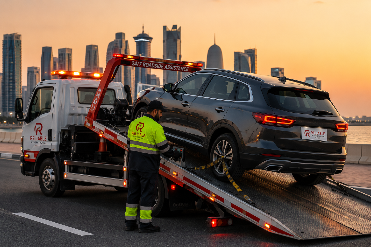 24/7 towing and vehicle recovery service in Qatar